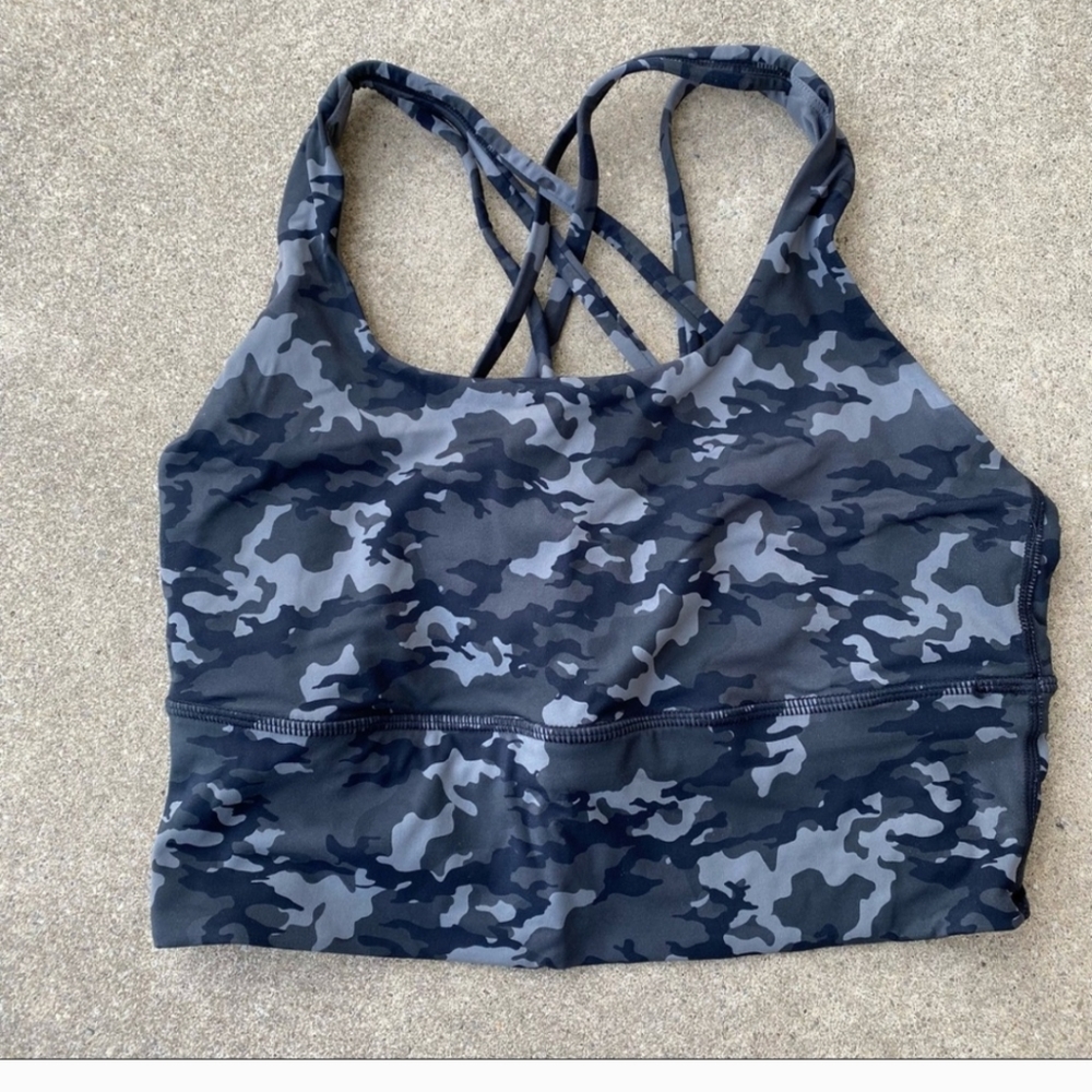 Crz Yoga Camo Print Racerback Sports Bra